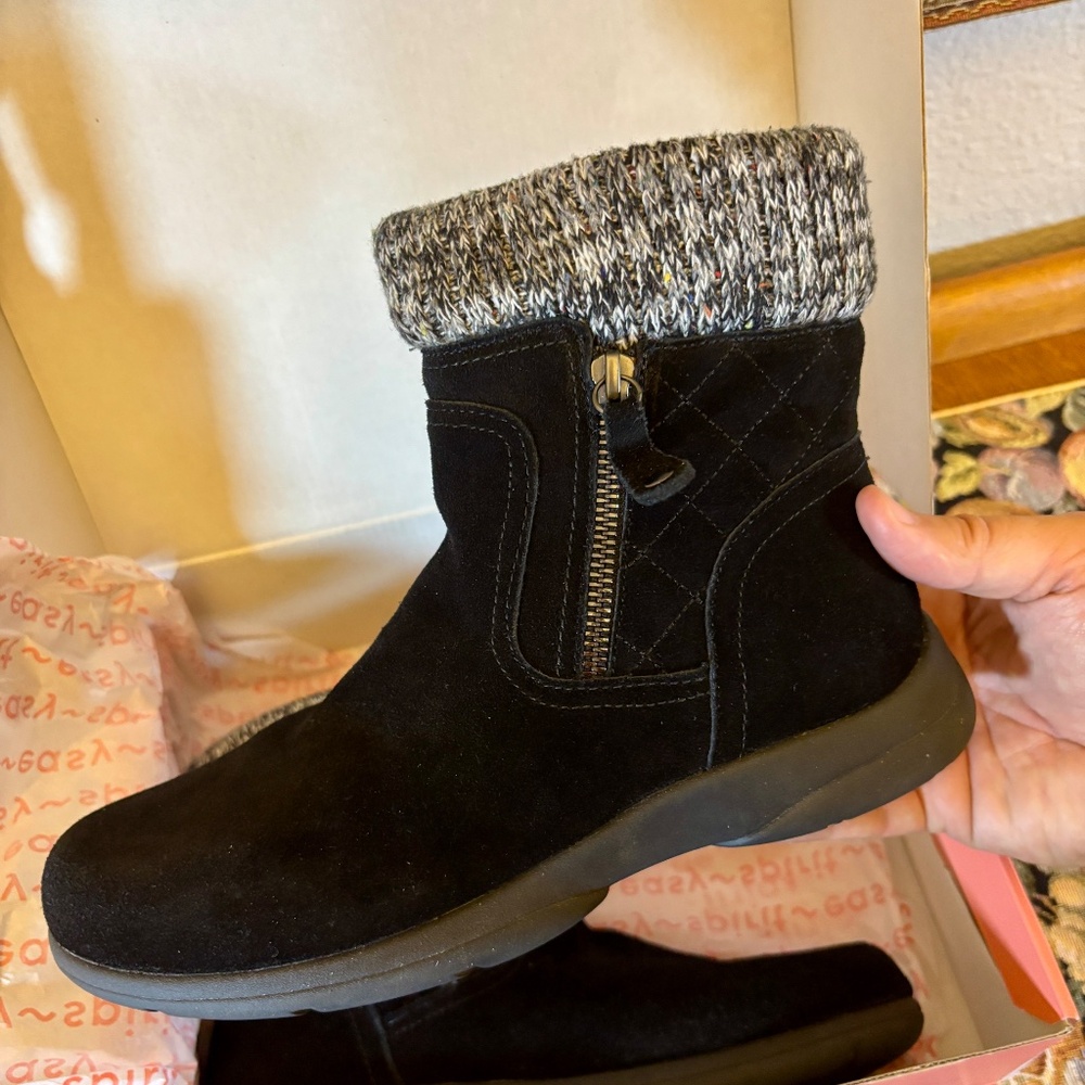 Easy Spirit Booties Black Jetty Ankle Boots in Medium Width 7.5